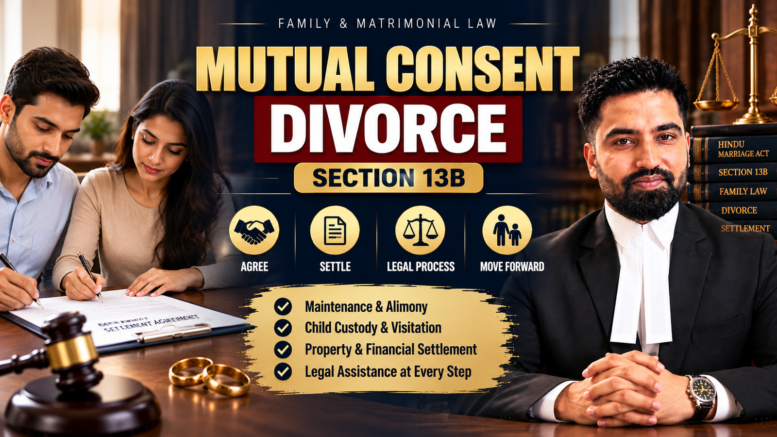 Mutual Consent Divorce Lawyer in Delhi - Section 13B - Advocate Ajay Malik