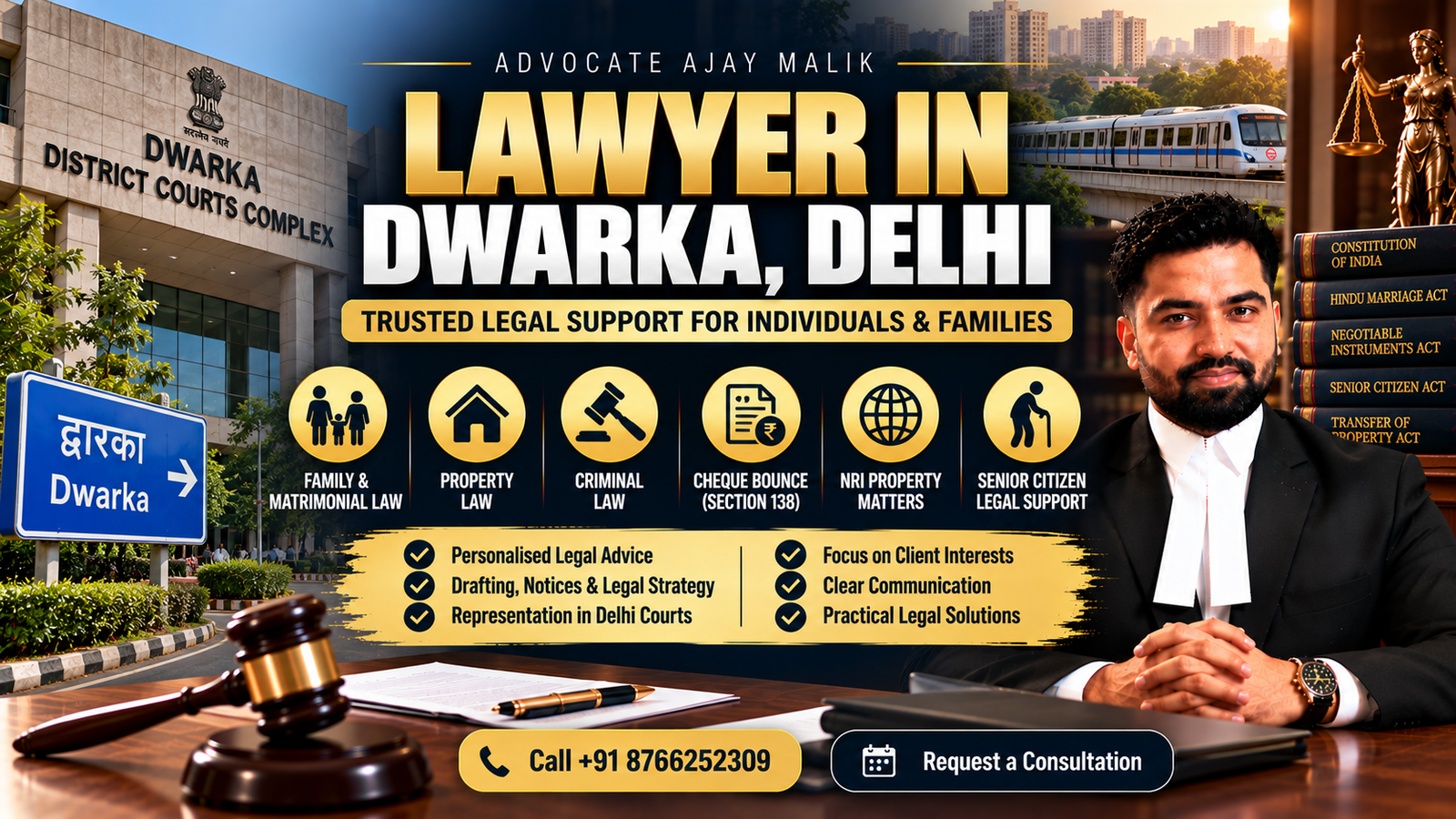 Lawyer in Dwarka Delhi Advocate Ajay Malik