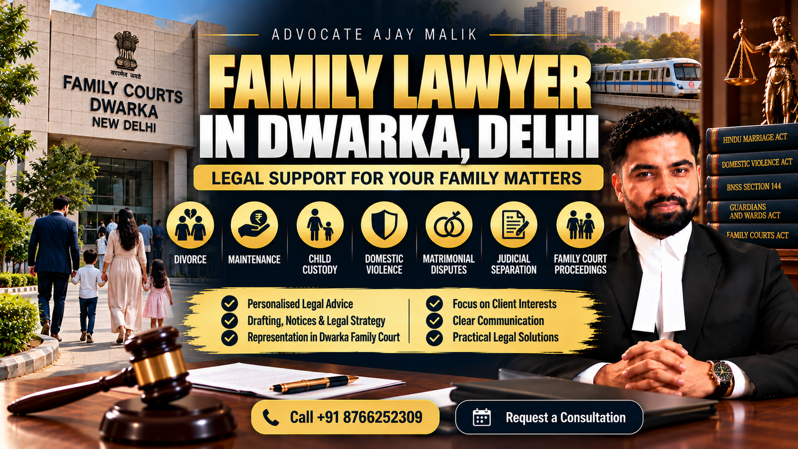 Family Lawyer in Dwarka Delhi Advocate Ajay Malik