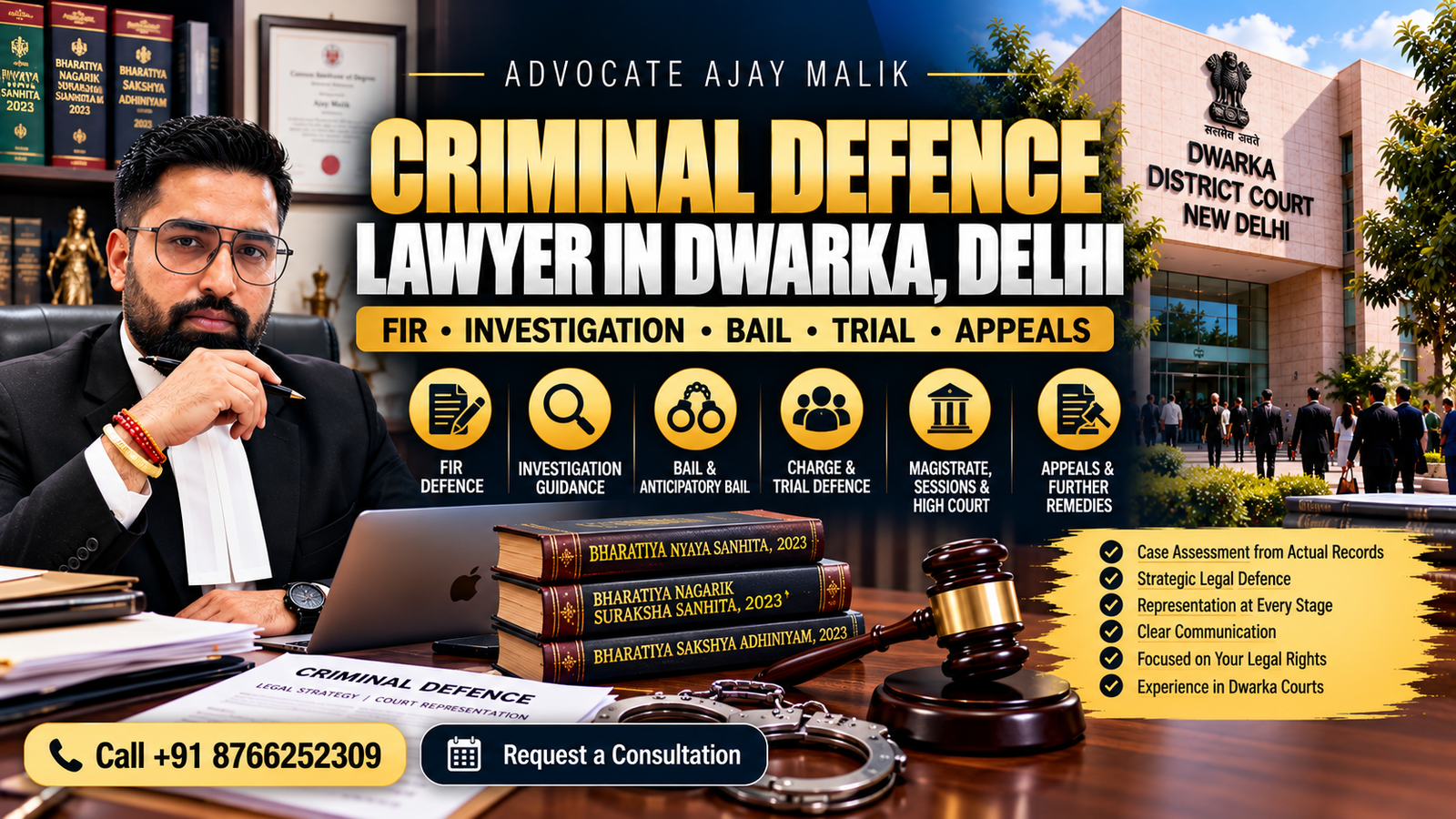 Criminal Defence Lawyer in Dwarka Delhi Advocate Ajay Malik