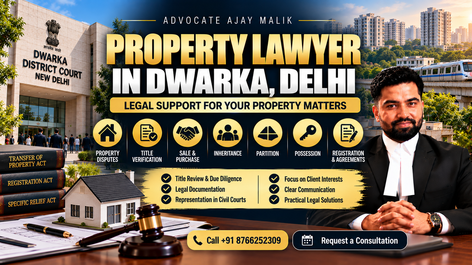 Property Lawyer in Dwarka Delhi Advocate Ajay Malik